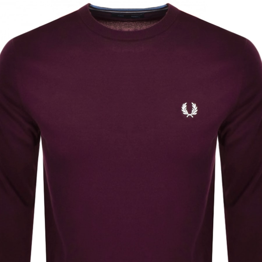 Alternative Image for ProductFred Perry Crew Neck Knit Jumper Burgundy2